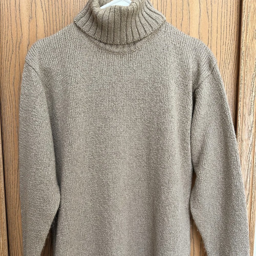 Women Turtle Neck Tunic in Taupe - EUC - Size S